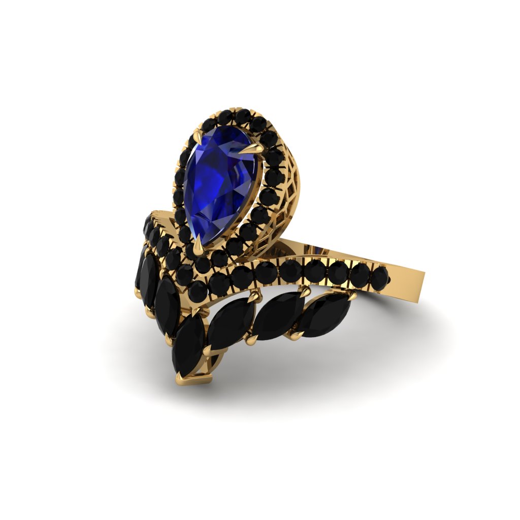 Sapphire Crown Radiance Engagement Ring - Aviana No. 43