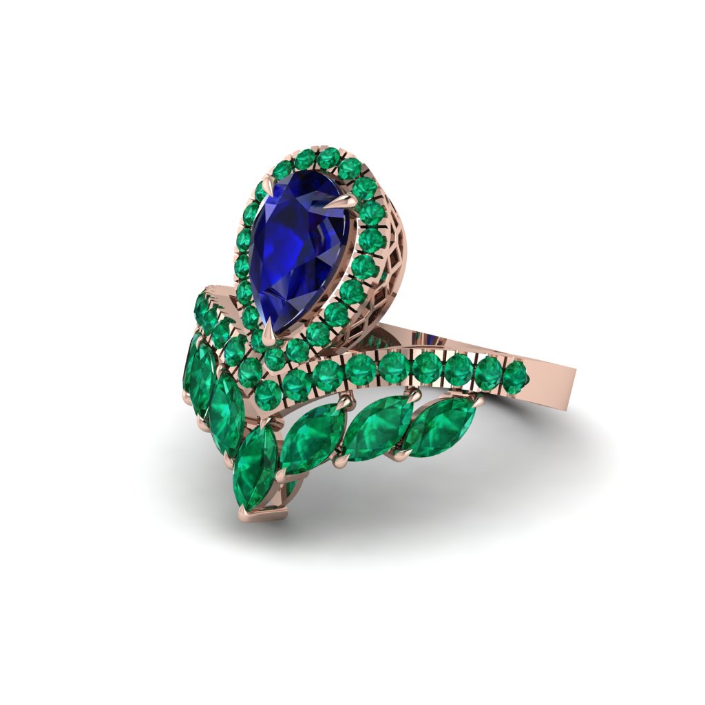Sapphire Crown Radiance Engagement Ring - Aviana No. 29
