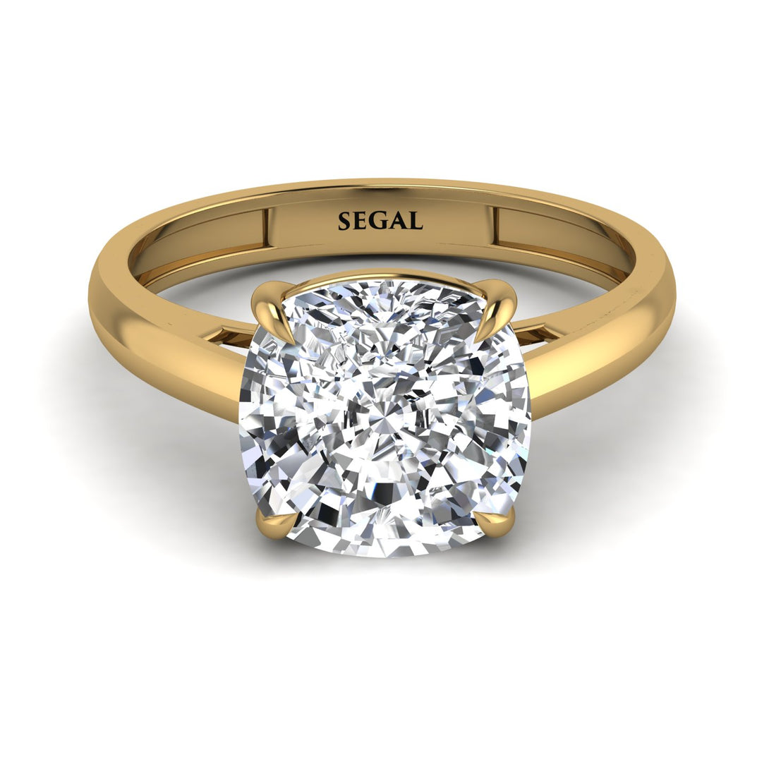 Cushion Cut Diamond Solitaire Engagement Ring - Royalty No. 1