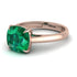 Cushion Cut Emerald Solitaire Engagement Ring - Royalty No. 5