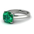 Cushion Cut Emerald Solitaire Engagement Ring - Royalty No. 6 image 2