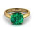 Cushion Cut Emerald Solitaire Engagement Ring - Royalty No. 4