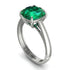 Cushion Cut Emerald Solitaire Engagement Ring - Royalty No. 6 image 1