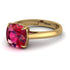 Cushion Cut Ruby Solitaire Engagement Ring - Royalty No. 10