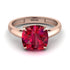 Cushion Cut Ruby Solitaire Engagement Ring - Royalty No. 11