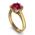 Cushion Cut Ruby Solitaire Engagement Ring - Royalty No. 10 image 1