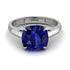 Cushion Cut Sapphire Solitaire Engagement Ring - Royalty No. 15 image 3