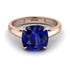 Cushion Cut Sapphire Solitaire Engagement Ring - Royalty No. 14