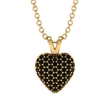 Dazzling Black Diamond Heart Gold Pendant - Kiara No. 7 image 1
