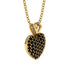 Dazzling Black Diamond Heart Gold Pendant - Kiara No. 7