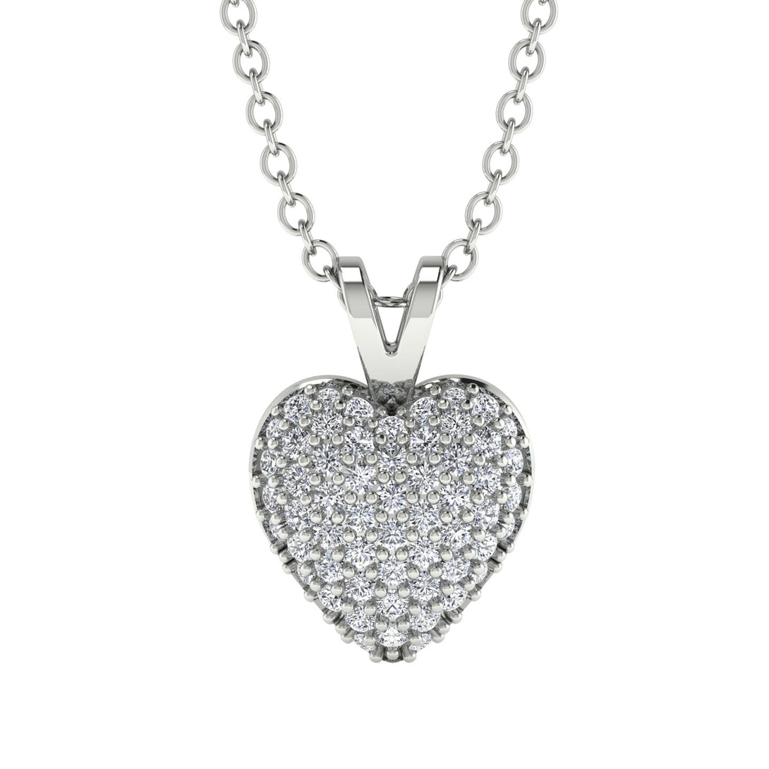 Dazzling Diamond Heart Gold Pendant - Kiara No. 3
