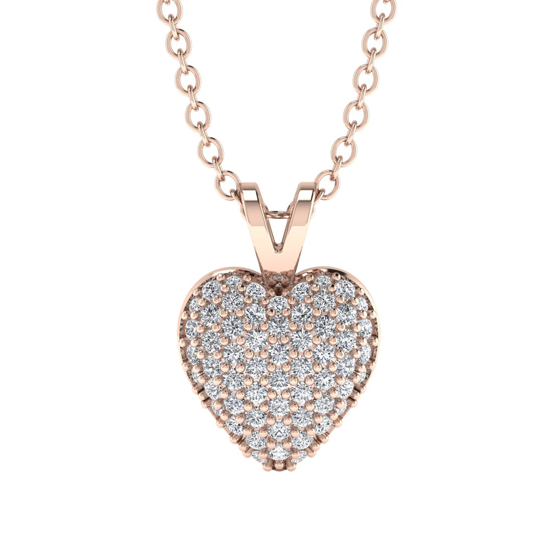 Dazzling Diamond Heart Gold Pendant - Kiara No. 2