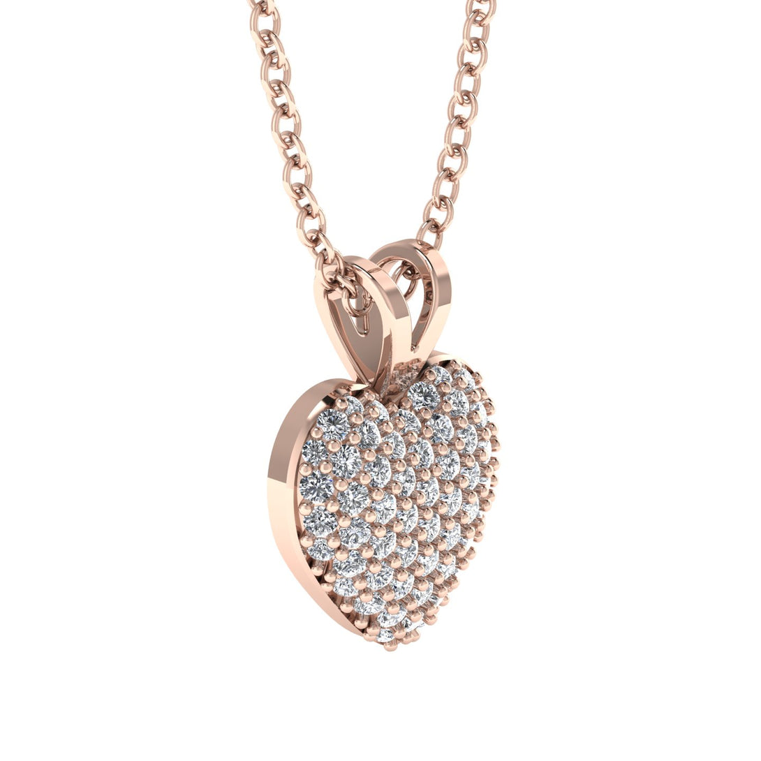 Dazzling Diamond Heart Gold Pendant - Kiara No. 2