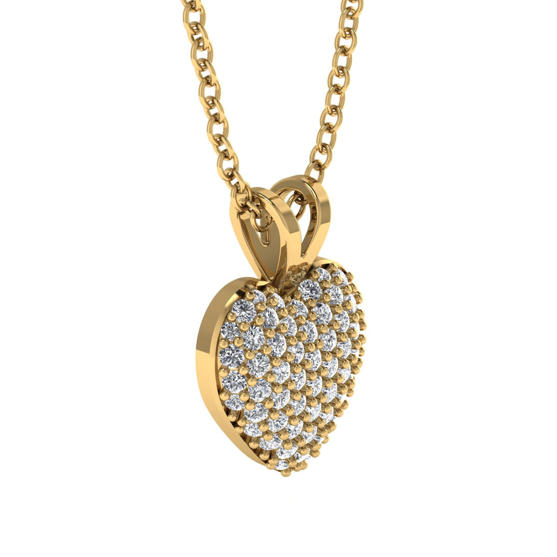 Dazzling Diamond Heart Gold Pendant - Kiara No. 1