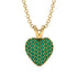 Dazzling Emerald Heart Gold Pendant - Kiara No. 4