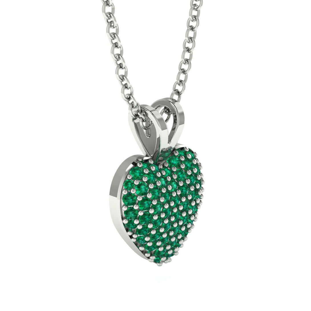 Dazzling Emerald Heart Gold Pendant - Kiara No. 6