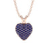 Dazzling Sapphire Heart Gold Pendant - Kiara No. 14