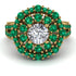 Diamond Double Halo Gold Engagement Ring - Danielle No. 16