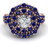 Diamond Double Halo Gold Engagement Ring - Danielle No. 62