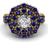 Diamond Double Halo Gold Engagement Ring - Danielle No. 61 image 3