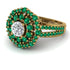 Diamond Double Halo Gold Engagement Ring - Danielle No. 16