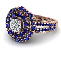 Diamond Double Halo Gold Engagement Ring - Danielle No. 62 image 1
