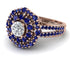 Diamond Double Halo Gold Engagement Ring - Danielle No. 62 image 1