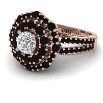 Diamond Double Halo Gold Engagement Ring - Danielle No. 32 image 1