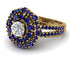 Diamond Double Halo Gold Engagement Ring - Danielle No. 61