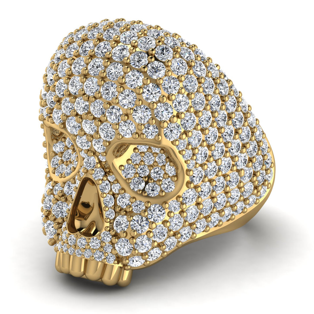 Diamond-Encrusted Skull Men's Fashion Ring - Jules No. 1