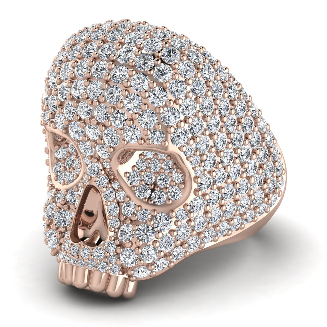 Diamond-Encrusted Skull Men's Fashion Ring - Jules No. 2