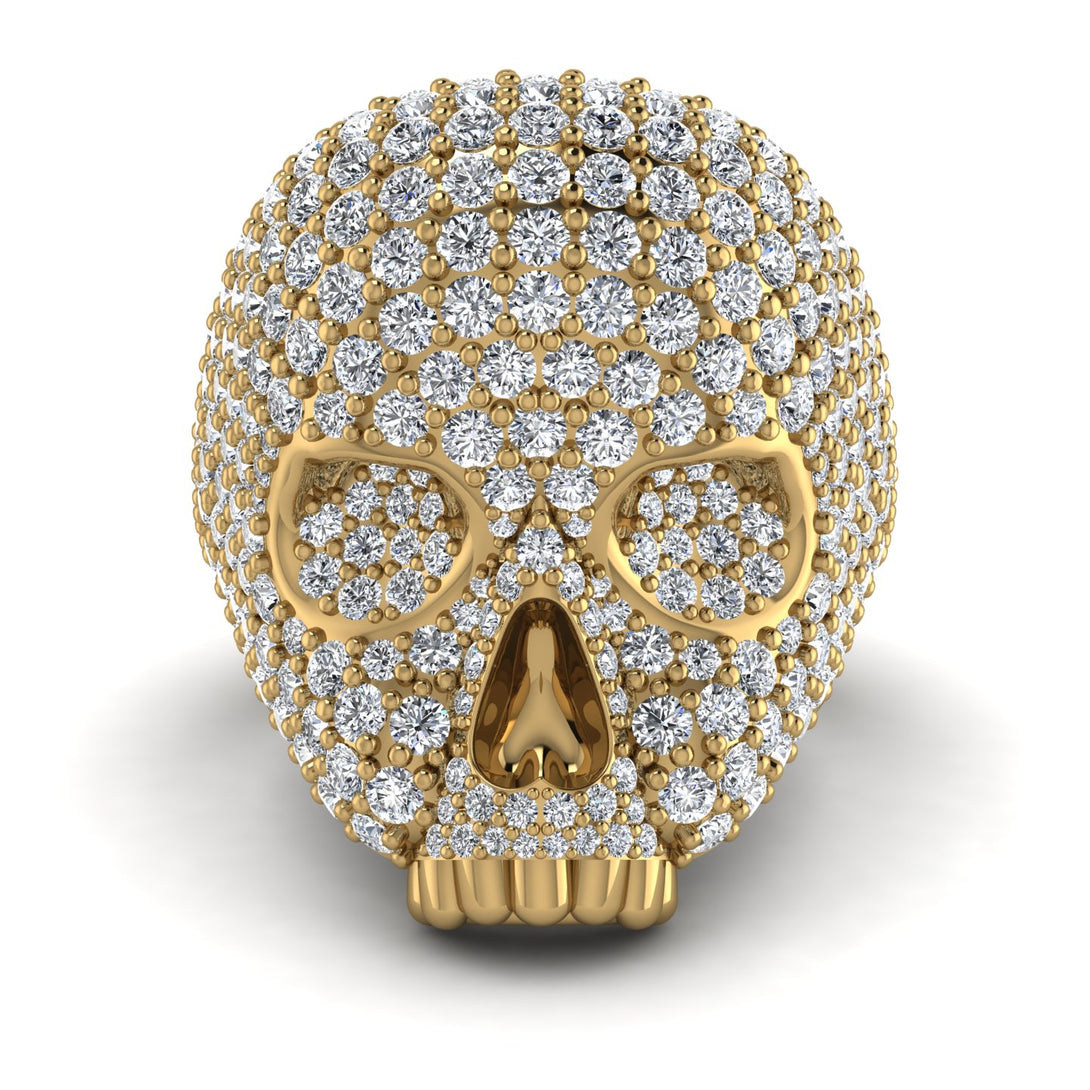 Diamond-Encrusted Skull Men's Fashion Ring - Jules No. 1