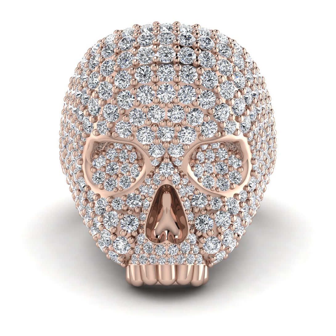 Diamond-Encrusted Skull Men's Fashion Ring - Jules No. 2