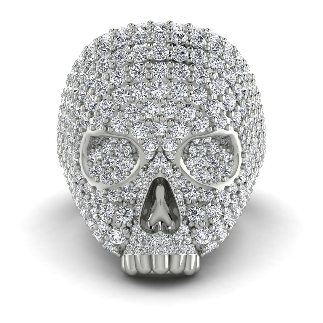 Diamond-Encrusted Skull Men's Fashion Ring - Jules No. 3