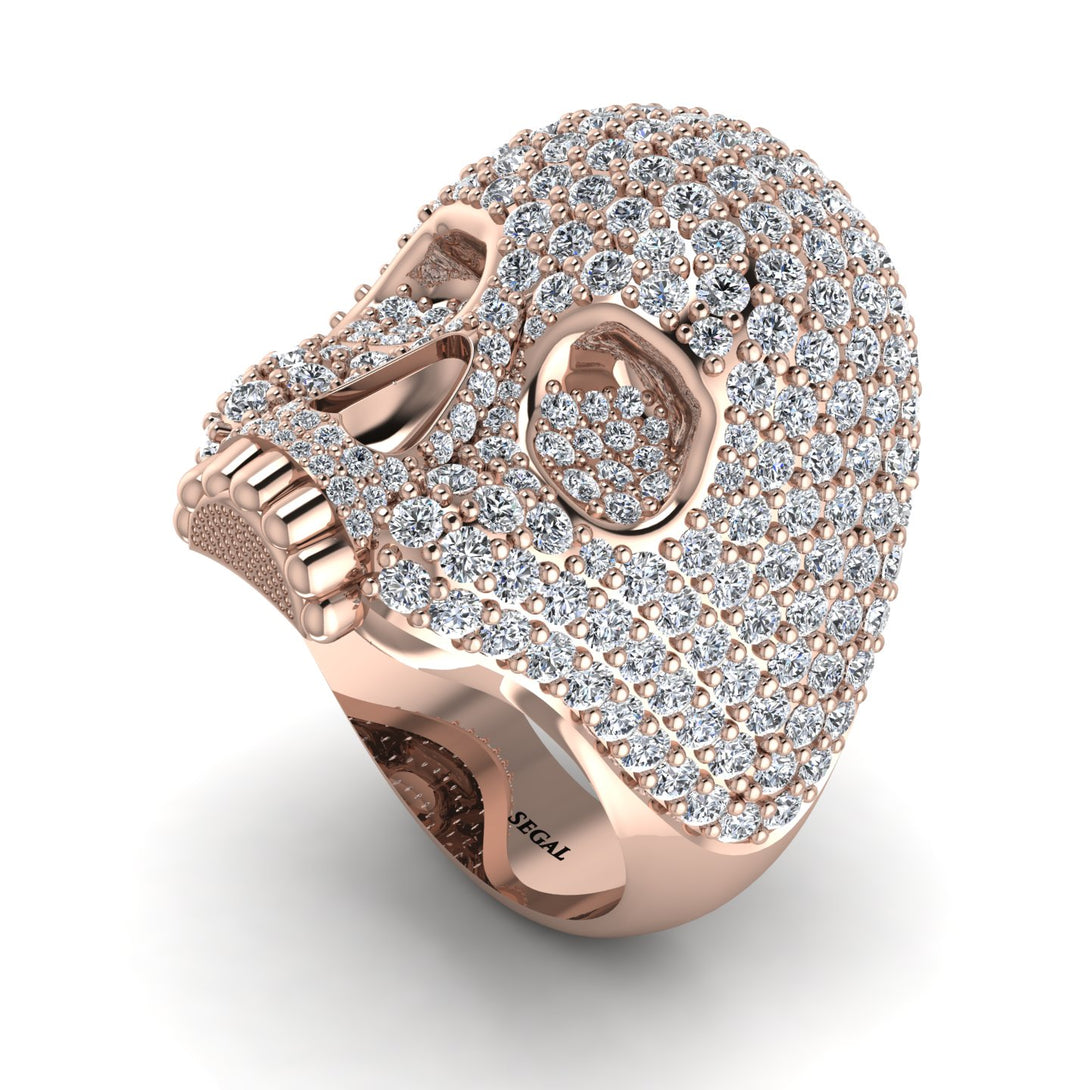 Diamond-Encrusted Skull Men's Fashion Ring - Jules No. 2