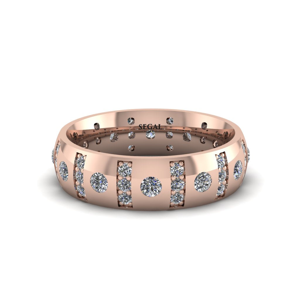 Diamond Gold Men's Wedding Ring - Zion No. 2
