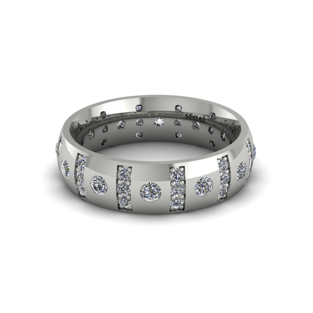 Diamond Gold Men's Wedding Ring - Zion No. 3