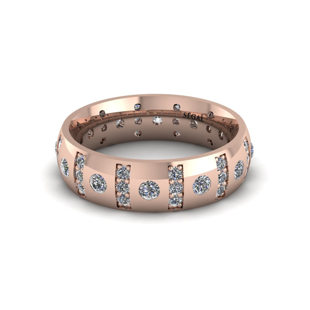 Diamond Gold Men's Wedding Ring - Zion No. 2