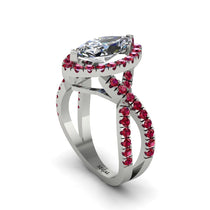 Diamond Marquise Split Shank Engagement Ring - Carly No. 48 image 1
