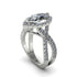 Diamond Marquise Split Shank Engagement Ring - Carly No. 3