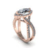 Diamond Marquise Split Shank Engagement Ring - Carly No. 2