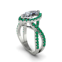 Diamond Marquise Split Shank Engagement Ring - Carly No. 18 image 1