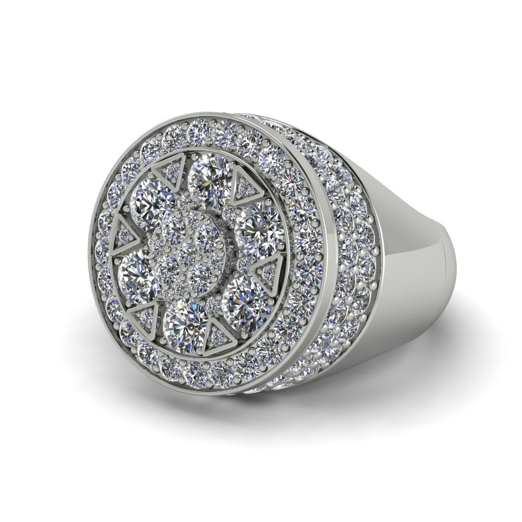 4.1ct Diamond Men's Cluster Pinky Ring - August No. 3