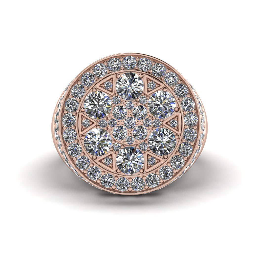 4.1ct Diamond Men's Cluster Pinky Ring - August No. 2