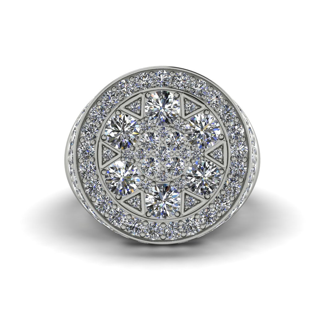 4.1ct Diamond Men's Cluster Pinky Ring - August No. 3