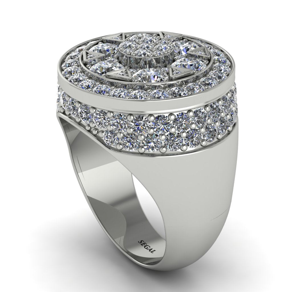 4.1ct Diamond Men's Cluster Pinky Ring - August No. 3