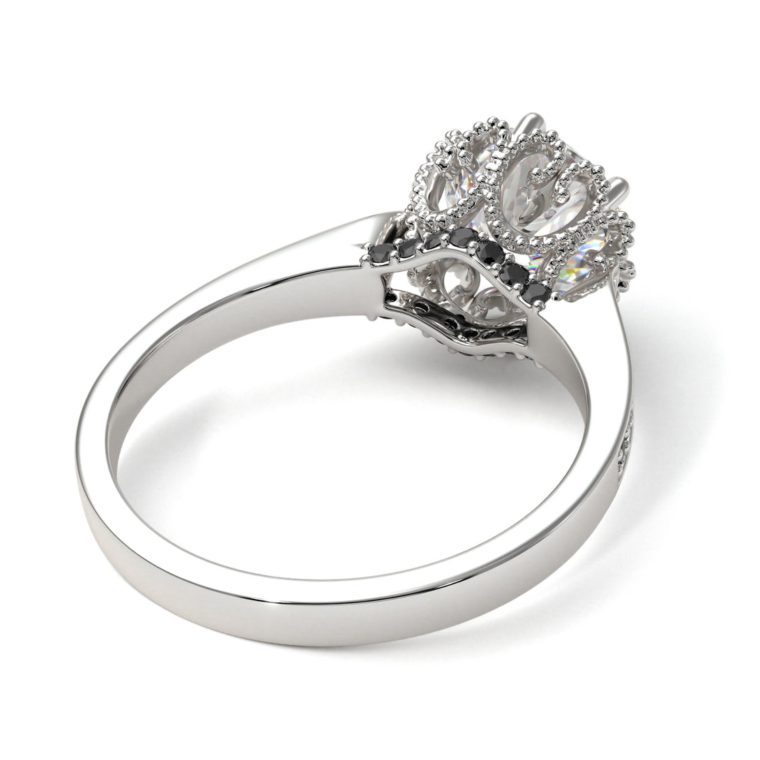 Diamond Milgrain Engagement Ring - Yara No. 33