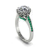Diamond Milgrain Engagement Ring - Yara No. 18