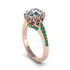 Diamond Milgrain Engagement Ring - Yara No. 17