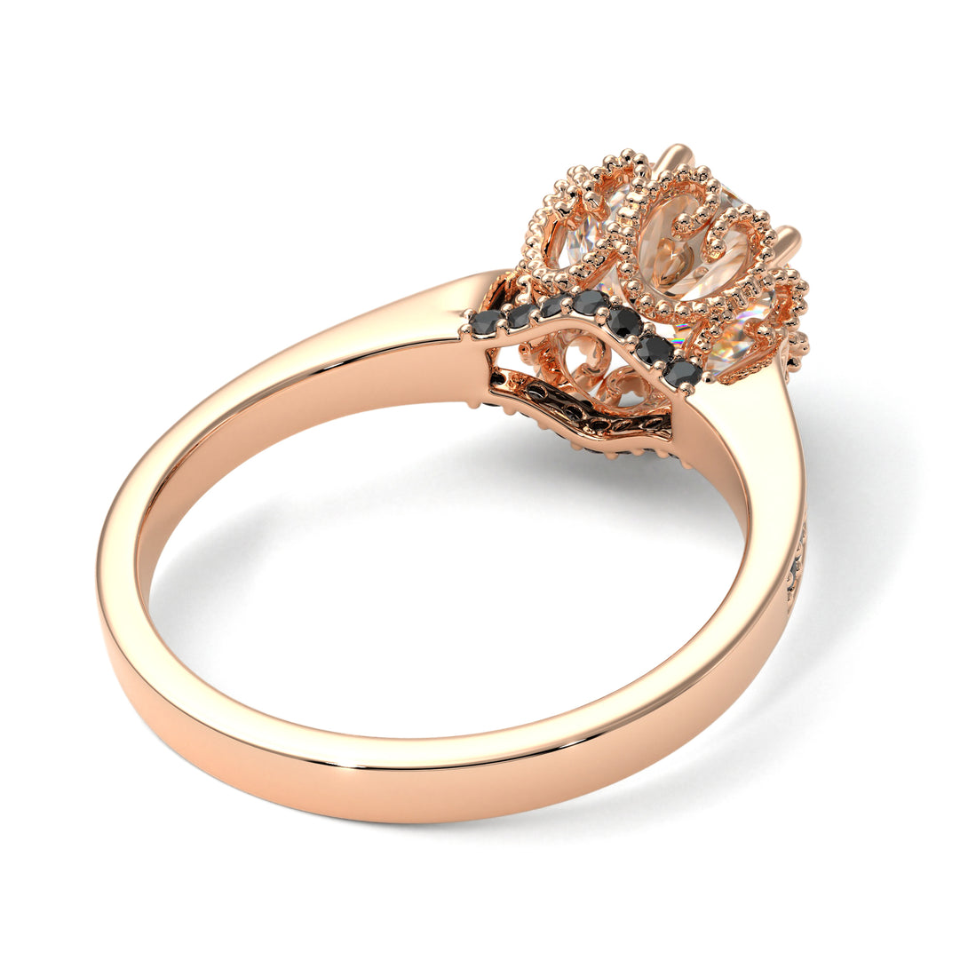 Diamond Milgrain Engagement Ring - Yara No. 32